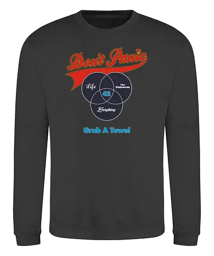 Grab a Towel - 42, zweiundvierzig, fourtytwo, douglas adams, hgttg - Sweatshirt