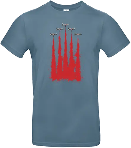 Last Stand - speeder, space opera, science fiction, sci fi, battle, red, mist - Standard T-Shirt