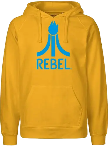 Retro Rebel - atari, mashup, logo, space opera, rebel - Fairtrade Hoodie