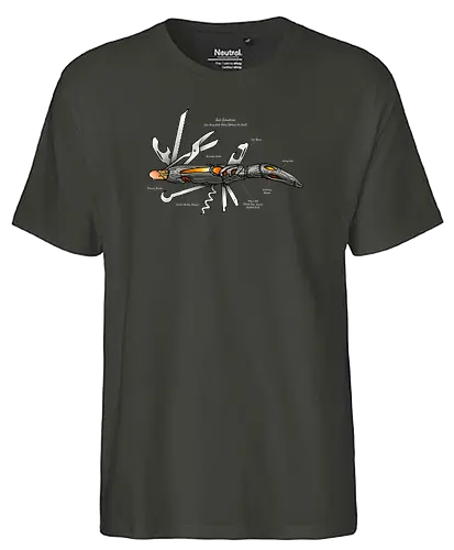 Hedgehog Swiss Army - Doctor, doctor, who, Pocket Knife, scifi, Hedgehog, Hedgehog screwdriver - Fairtrade T-Shirt