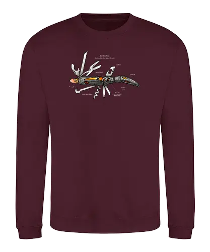Hedgehog Swiss Army - Doctor, doctor, who, Pocket Knife, scifi, Hedgehog, Hedgehog screwdriver - Sweatshirt