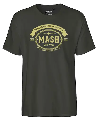 MASH - mash, serie, series, tv, classic tv, 4077, best care anywhere, hawkeye - Fairtrade T-Shirt