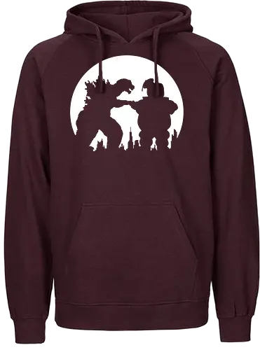 Best Friends - kaiju, marshmallow, man, ghost, monster, hunter - Fairtrade Hoodie