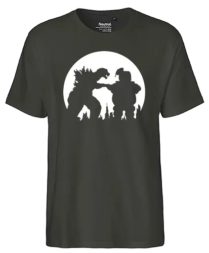 Best Friends - kaiju, marshmallow, man, ghost, monster, hunter - Fairtrade T-Shirt