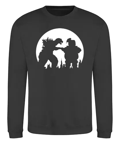 Best Friends - kaiju, marshmallow, man, ghost, monster, hunter - Sweatshirt