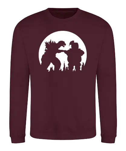 Best Friends - kaiju, marshmallow, man, ghost, monster, hunter - Sweatshirt