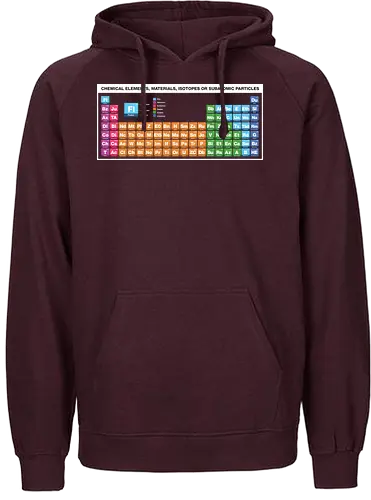 Periodic Table of Fictional Elements - sci fi, television, tv, film, movie, science fiction, periodic table, chemistry, chemie, fiction, elements - Fairtrade Hoodie