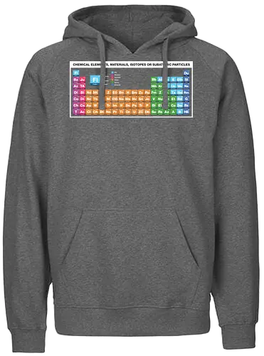 Periodic Table of Fictional Elements - sci fi, television, tv, film, movie, science fiction, periodic table, chemistry, chemie, fiction, elements - Fairtrade Hoodie