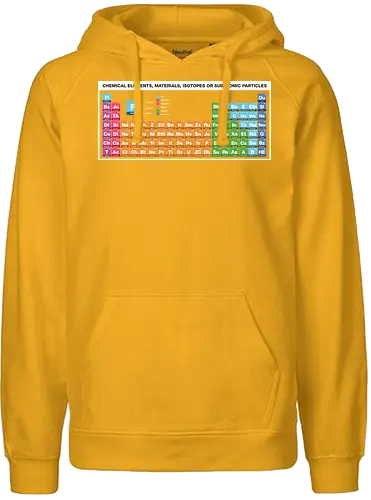 Periodic Table of Fictional Elements - sci fi, television, tv, film, movie, science fiction, periodic table, chemistry, chemie, fiction, elements - Fairtrade Hoodie