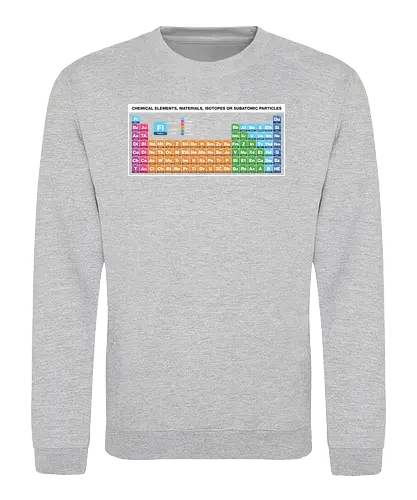 Periodic Table of Fictional Elements - sci fi, television, tv, film, movie, science fiction, periodic table, chemistry, chemie, fiction, elements - Sweatshirt