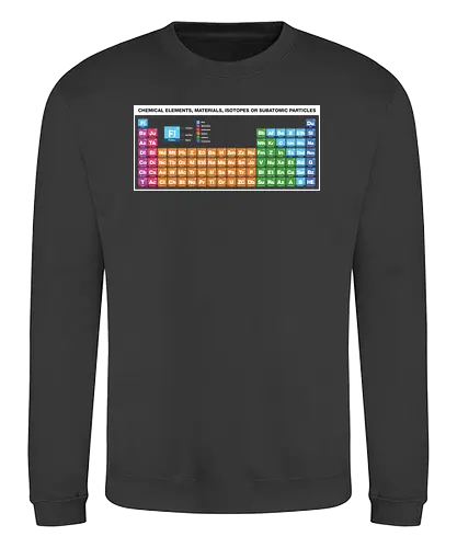 Periodic Table of Fictional Elements - sci fi, television, tv, film, movie, science fiction, periodic table, chemistry, chemie, fiction, elements - Sweatshirt