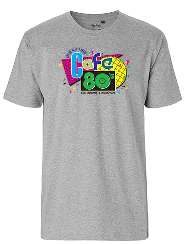 Cafe 80s - achtziger, 80s, retro - Fairtrade T-Shirt