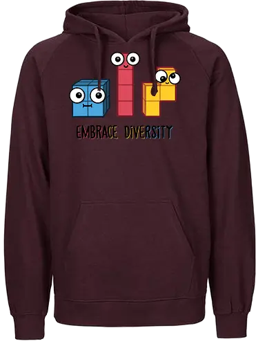 Embrace Diversity - fun, tetris, gaming, Diversity, Diversität - Fairtrade Hoodie