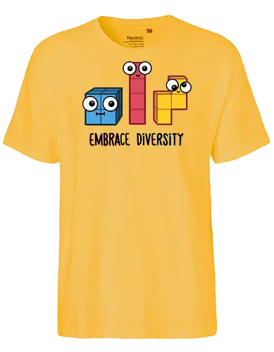 Embrace Diversity - fun, tetris, gaming, Diversity, Diversität - Fairtrade T-Shirt