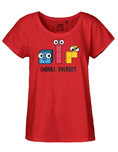 Embrace Diversity - fun, tetris, gaming, Diversity, Diversität - Fairtrade Girl Shirt