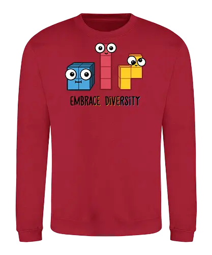 Embrace Diversity - fun, tetris, gaming, Diversity, Diversität - Sweatshirt