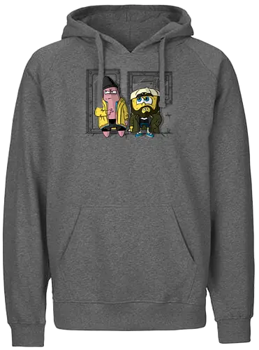 Pat and Silent Sponge - fun, mashup, Sponge, jay, silent bob - Fairtrade Hoodie