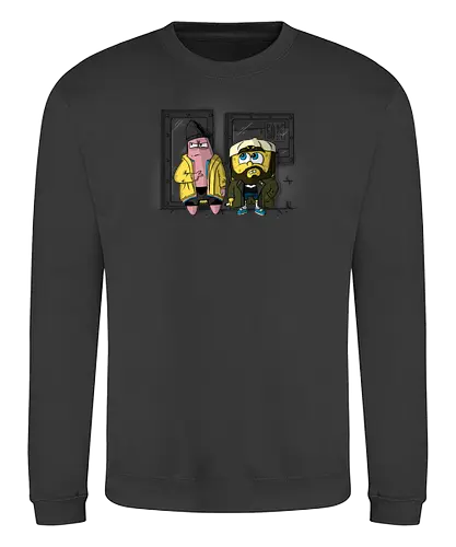 Pat and Silent Sponge - fun, mashup, Sponge, jay, silent bob - Sweatshirt