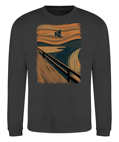 The Silence - art, kunst, der schrei, Munch, Edvard Munch, fun, Mute - Sweatshirt