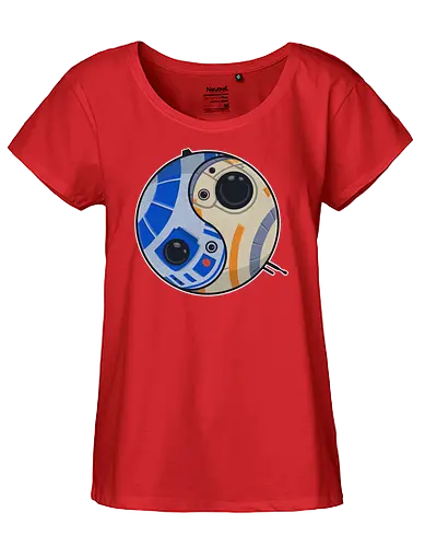 Yin Yang Droid - sci fi, space opera, droid, android, Yin Yang - Fairtrade Girl Shirt