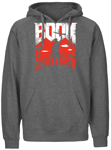 BOOM - evil, zombie, ash, chainsaw, horror, classic, demon, dd, ddite, book of the dd - Fairtrade Hoodie