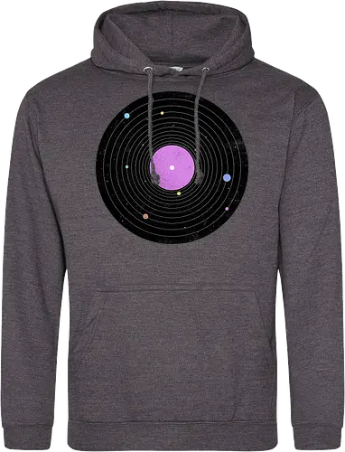 Galaxy Song - music, platte, lp, schallplatte, vinyl, sonnensystem, solar system, science, wissenschaft - Standard Hoodie