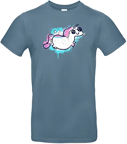 Happy Unicorn - einhorn, unicorn, fantasy, cute, süß, niedlich, graffiti - Standard T-Shirt