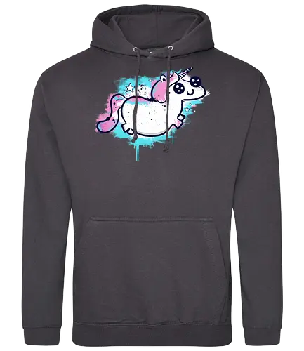 Happy Unicorn - einhorn, unicorn, fantasy, cute, süß, niedlich, graffiti - Standard Hoodie