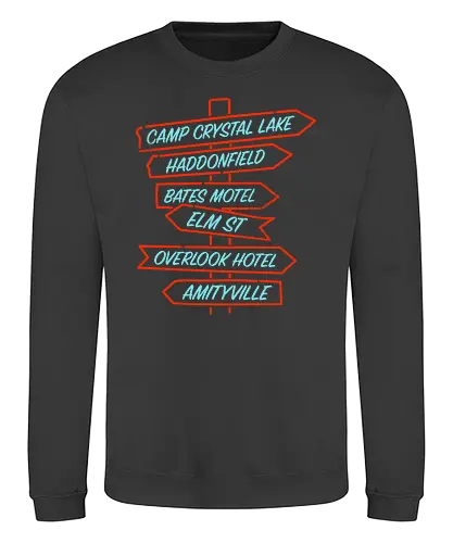Sign of Horror - neon, horror, classics, psycho, shining, freitag der 13., tgif, nightmare - Sweatshirt