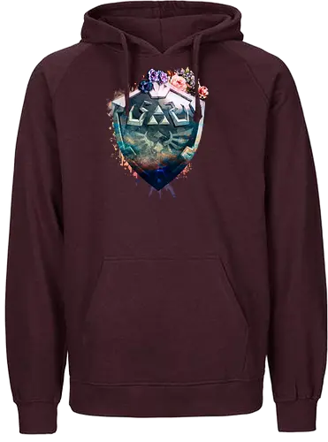 Floral Shield - gaming, classic gaming, Hero of Time - Fairtrade Hoodie