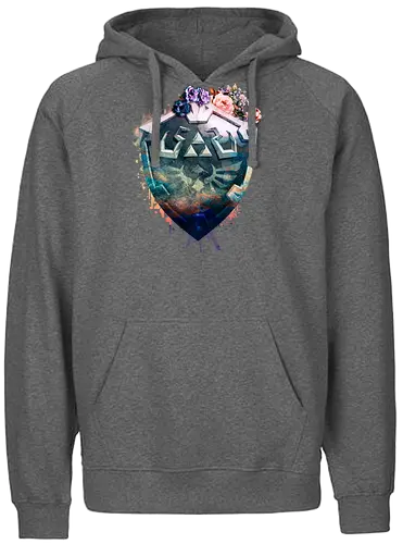 Floral Shield - gaming, classic gaming, Hero of Time - Fairtrade Hoodie