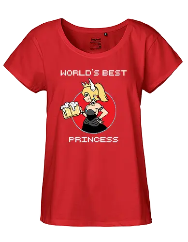 World's best Princess - mario, bowsette, beer, bier, games, retrogames, arcade, retro, gaming - Fairtrade Girl Shirt