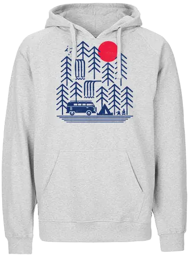 Camping Days - camping, bulli, outdoor, zelt, tent, zelten, lagerfeuer, draußen, wald, natur, wohnmobil - Fairtrade Hoodie