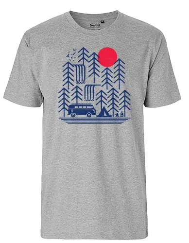 Camping Days - camping, bulli, outdoor, zelt, tent, zelten, lagerfeuer, draußen, wald, natur, wohnmobil - Fairtrade T-Shirt