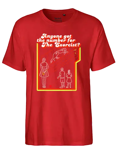 Call the Exorcist - exorcist, horror, classic, demon, posessed, dämon, besessen, film, movie - Fairtrade T-Shirt