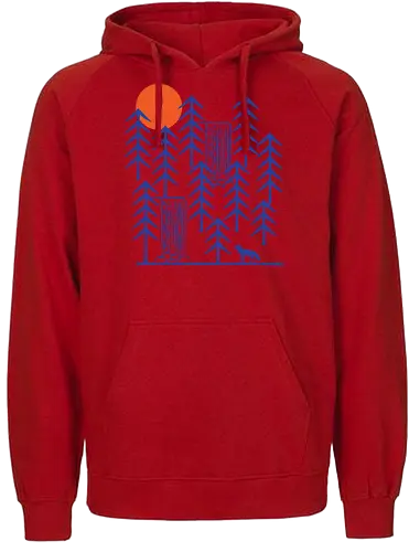 Wild Day - fox, fuchs, outside, outdoor, draußen, forrest, wald, wilComiconsoles, wilderConsoles - Fairtrade Hoodie