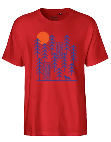Wild Day - fox, fuchs, outside, outdoor, draußen, forrest, wald, wilComiconsoles, wilderConsoles - Fairtrade T-Shirt