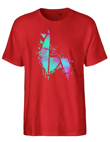 Neon Llama - origami, lama, tiere, neon, kunst, llama - Fairtrade T-Shirt