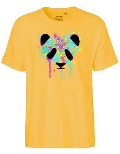 Pandasoul - panda, tiere, kunst, actionpainting, popart - Fairtrade T-Shirt