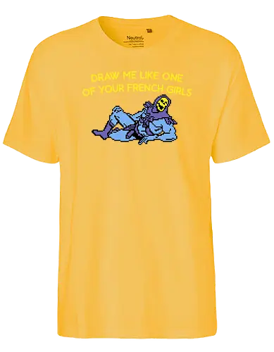 Draw Me - skeletor, pixel, serien, 80s, akt malerei - Fairtrade T-Shirt