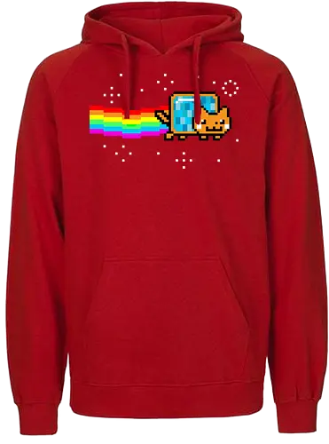Nyan Goose - cat, goose, flerken, superhelden, filme, movies, neko, nyancat, tesseract - Fairtrade Hoodie