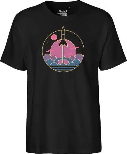 destination unknown - destinaton, moon, rocket, stars, energy - Fairtrade T-Shirt