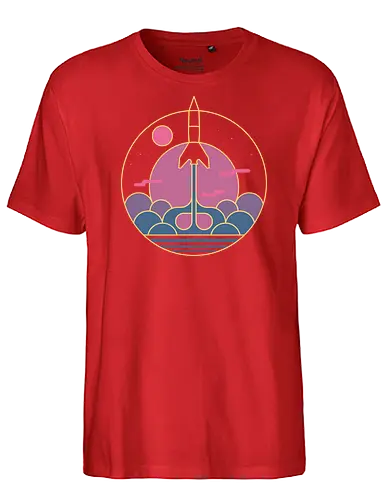 destination unknown - destinaton, moon, rocket, stars, energy - Fairtrade T-Shirt