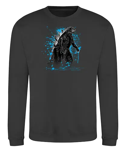 mighty king - water, monster, film, kaiju - Sweatshirt