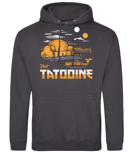 visit tatooine - film, space opera, sci-fi, wars, star - Standard Hoodie