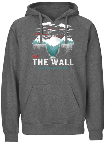 visit The Wall - ice, tv, fire, wall, poste card - Fairtrade Hoodie