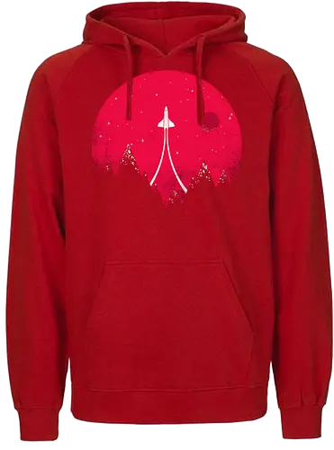 journey to the stars - mountains, rakete, space, stars, berge - Fairtrade Hoodie