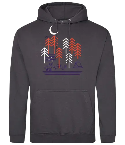 Bicycle Days - camping, outdoor, hiking, wald, forest, hirsch, reh, draußen, natur, umwelt, nature, fahrrad - Standard Hoodie