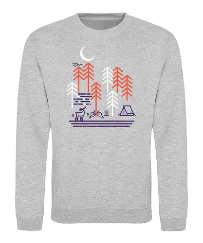 Bicycle Days - camping, outdoor, hiking, wald, forest, hirsch, reh, draußen, natur, umwelt, nature, fahrrad - Sweatshirt