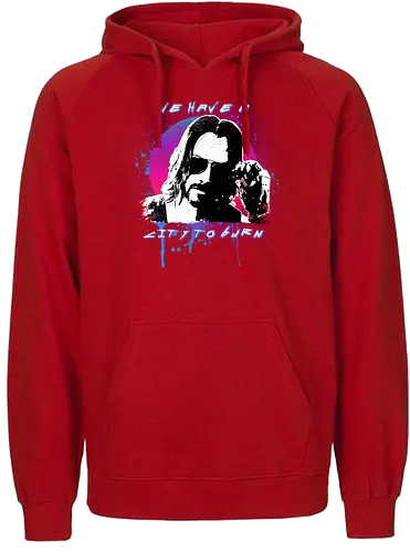 City to Burn - cyperpunk, 2077, reeves, night city, dystopie, gaming, rpg, we have a city to burg, knu, you are Breathtaking - Fairtrade Hoodie